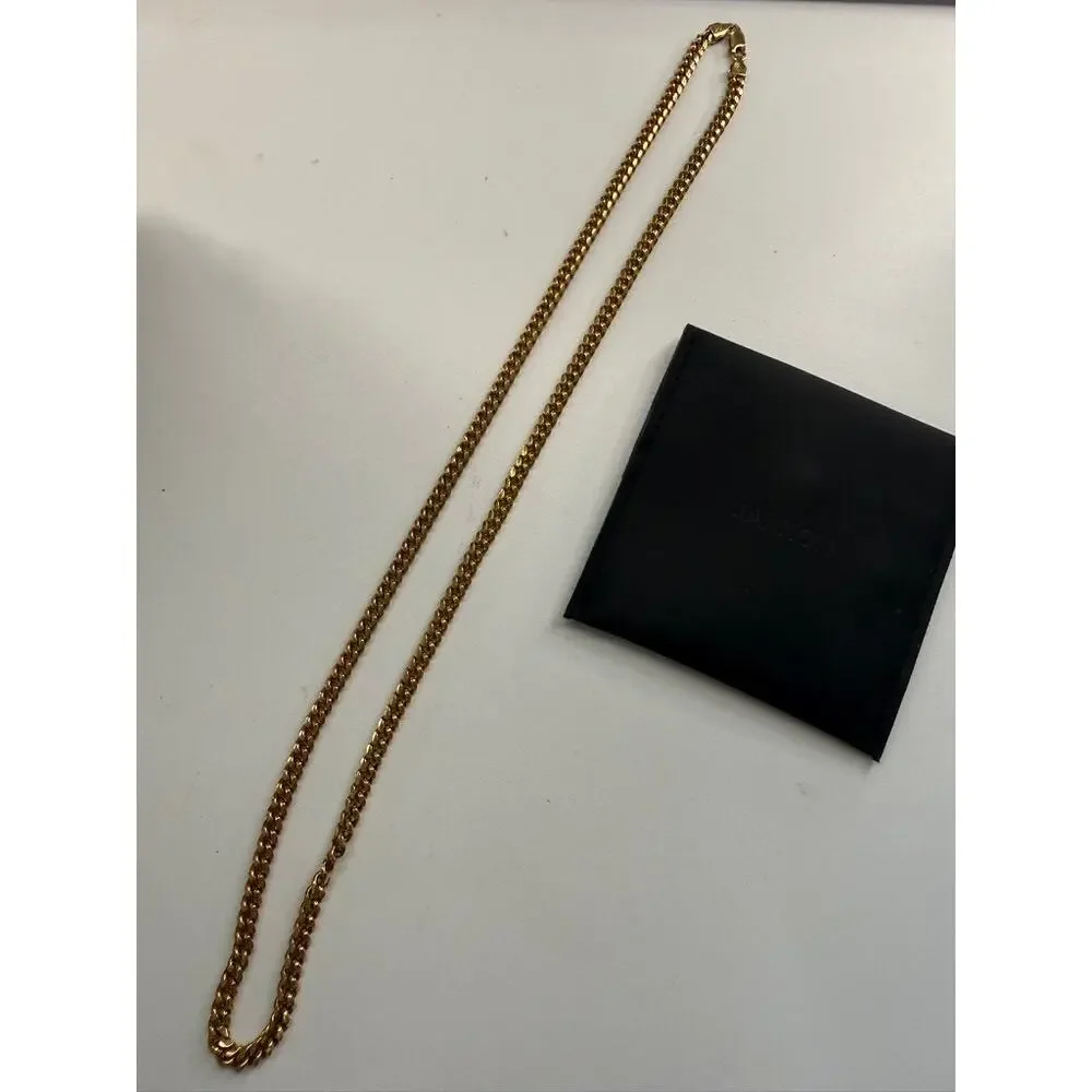 JAXXON 5mm Gold Cuban Link Chain Necklace - 22